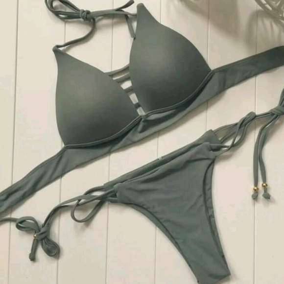 ✔final price✔Sexy olive green bikini - Picture 2 of 3